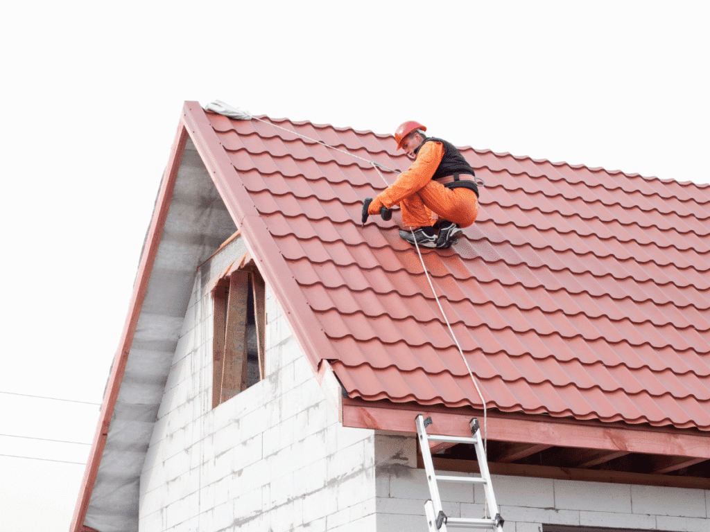 Metal roofing installation on a residential home in Quincy, IL by Surge Exteriors
