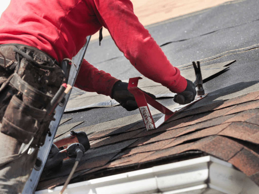 Metal roofing installation and repair services on a residential home in Quincy, IL